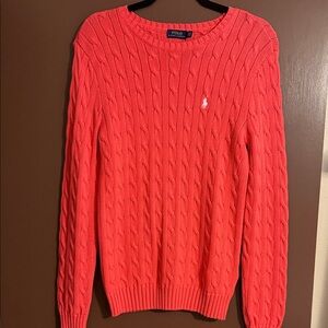 Polo by Ralph Lauren Coral Cable Knit Sweater